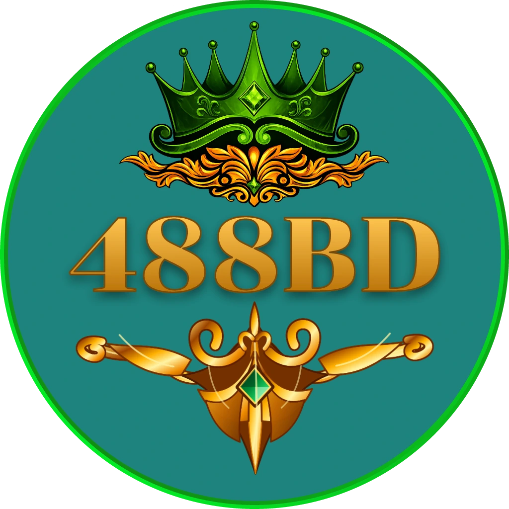 Elegant live casino dealer from Bangladesh standing in front of a glowing roulette wheel offering real time casino excitement at 488BD